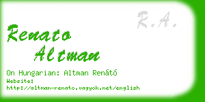 renato altman business card