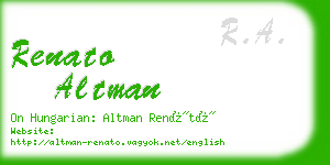renato altman business card
